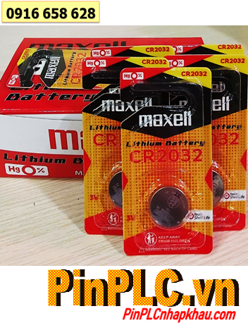 COMBO 01hộp=20vỉ Pin 3v lithium Maxell CR2032H _X.xứ NHẬT (Loại Vỉ 1viên) _Giá chỉ 379.000/Hộp